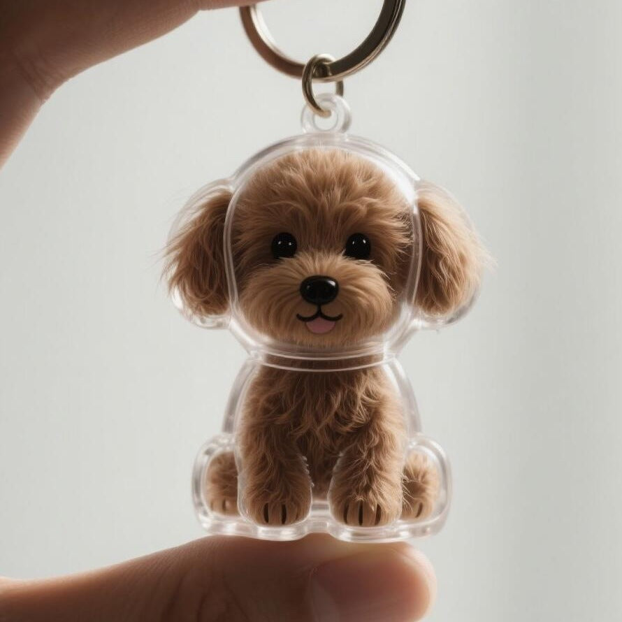 Carry Your Pet’s Fur Forever – Cute Keepsake Keychain 🐾