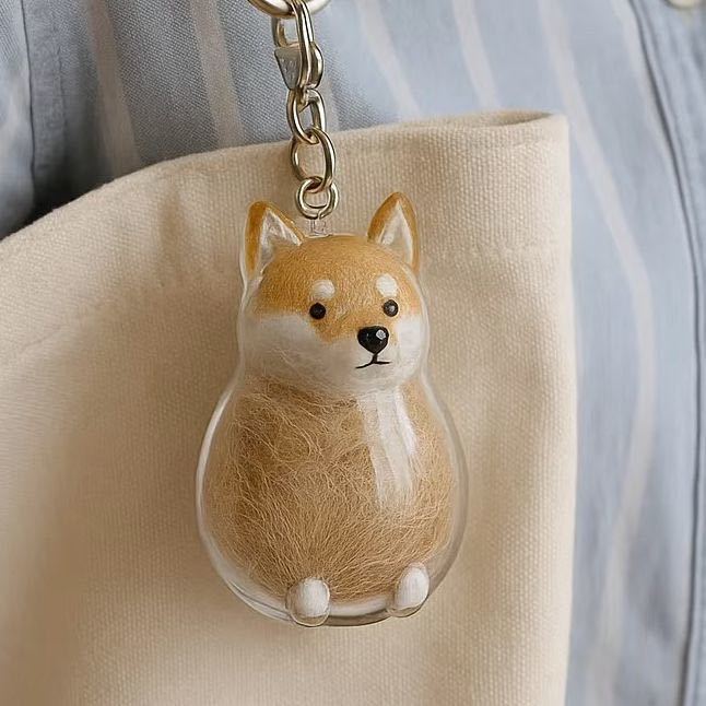 Carry Your Pet’s Fur Forever – Cute Keepsake Keychain 🐾