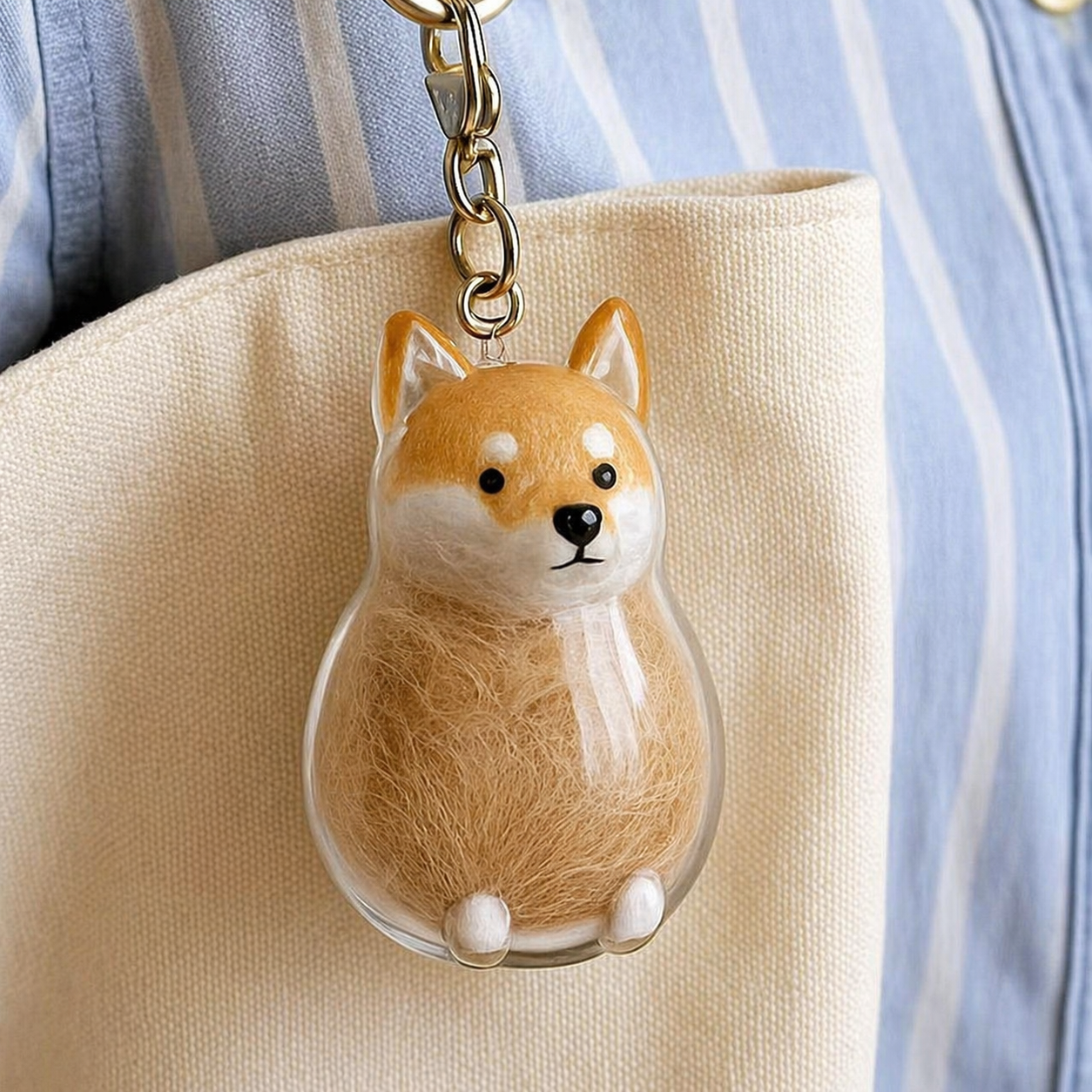 Carry Your Pet’s Fur Forever – Cute Keepsake Keychain 🐾