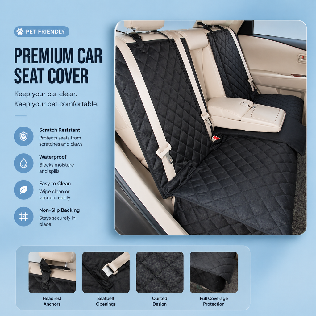 Comfortable Pet Car Seat Cover for Clean Rides 🐾