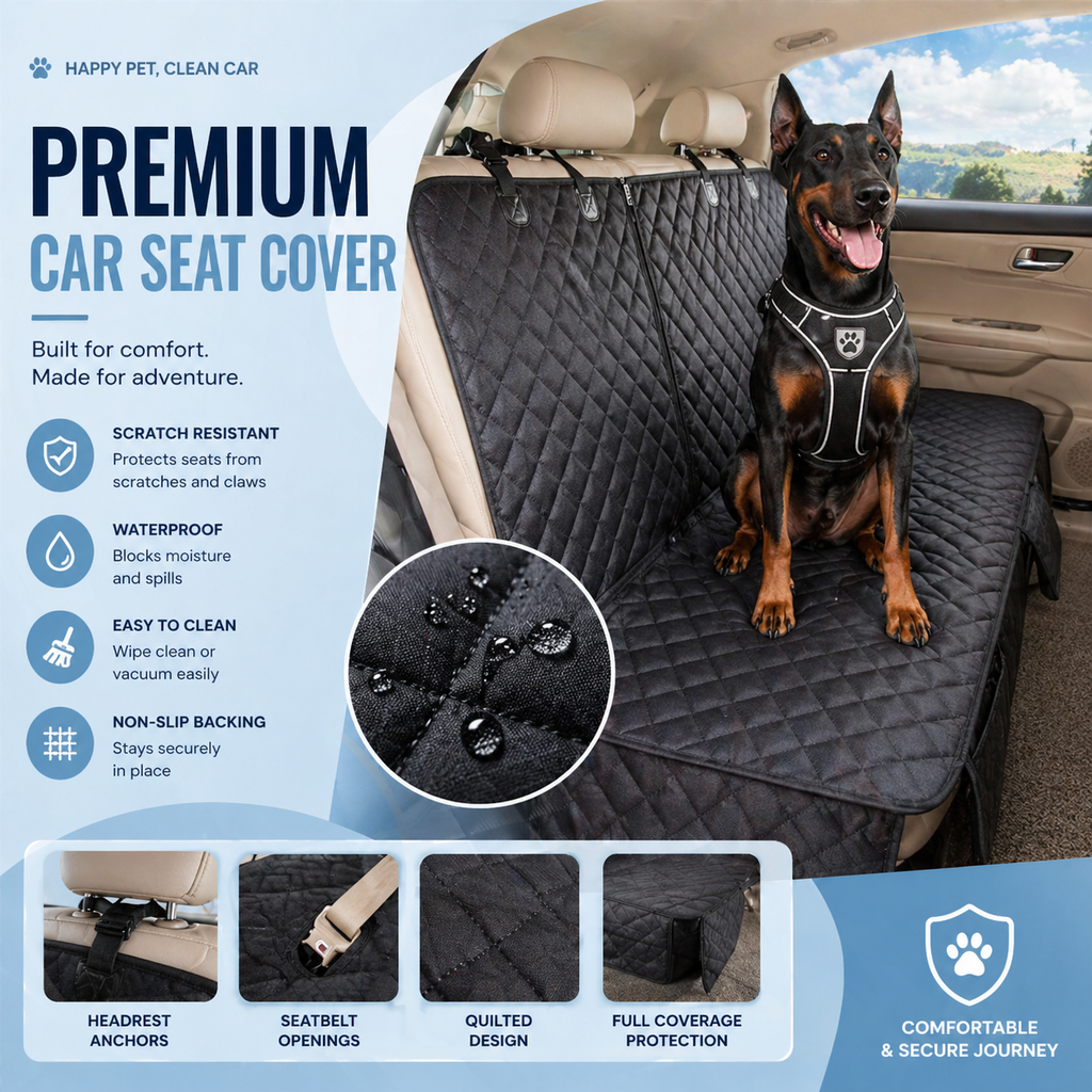 Comfortable Pet Car Seat Cover for Clean Rides 🐾