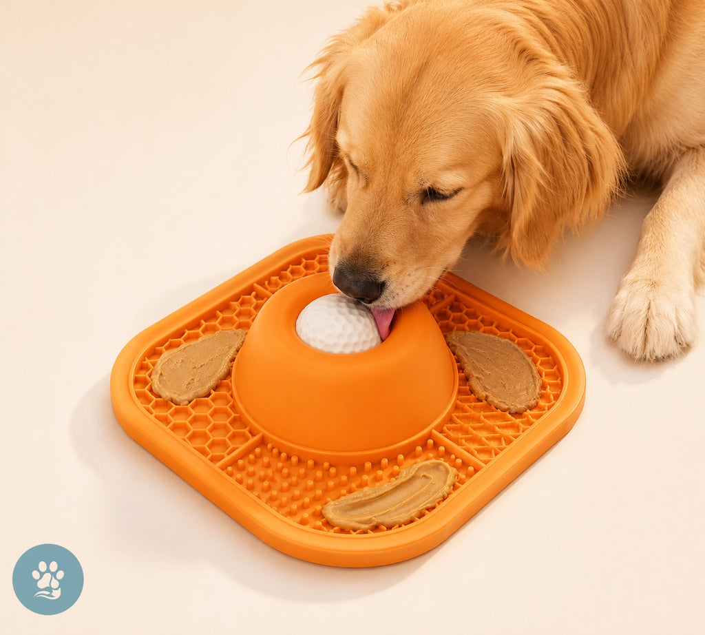 Slow Feeder Dog & Cat Bowl — Anti-Gulping Puzzle Feeding Mat, Reduces Bloat