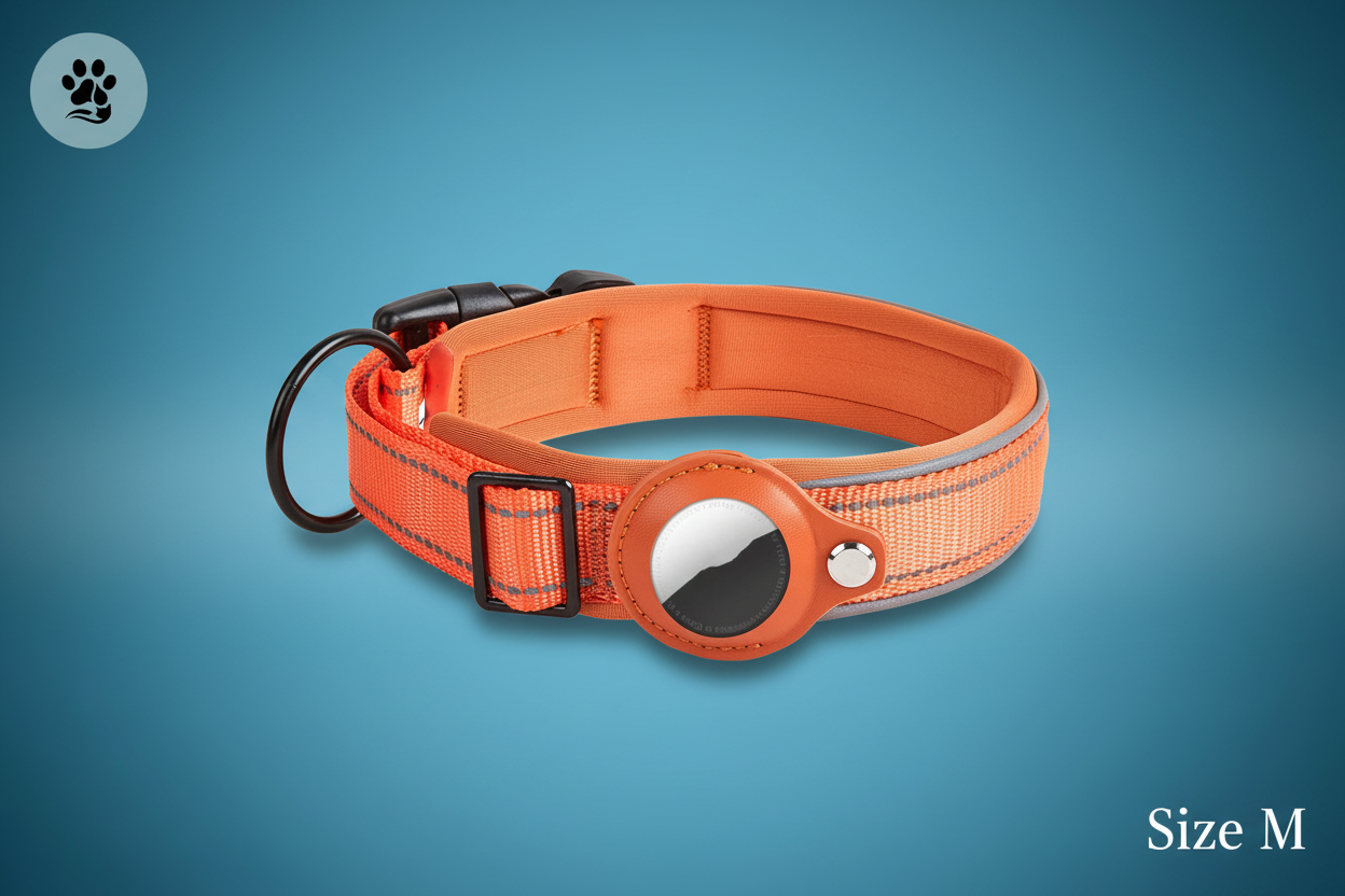 Pet Kind Essentials — Orange Collar Size M White Font